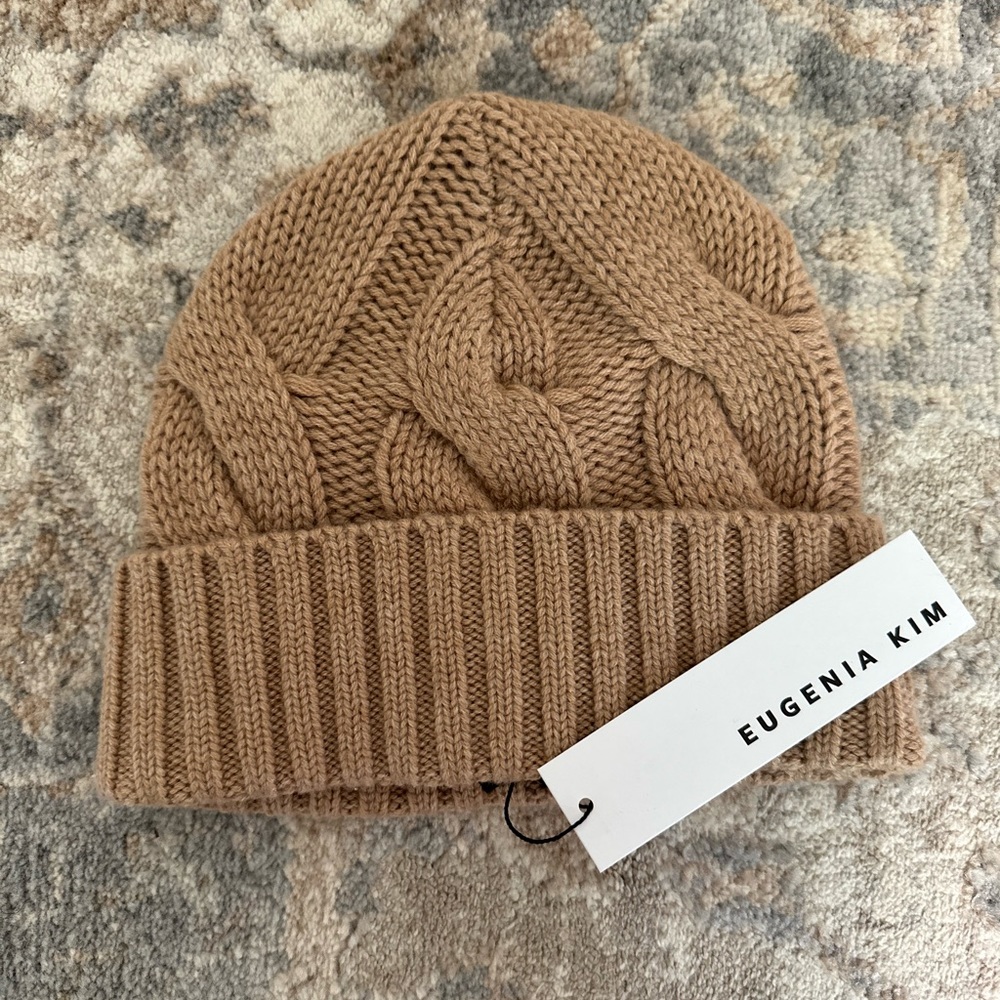 Eugenia Kim Roan Cable Knit Cashmere-Blend Beanie NWT